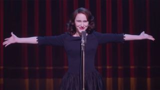 Rachel Brosnahan playing Midge in the Season 4 trailer for Marvelous Mrs. Maisel.