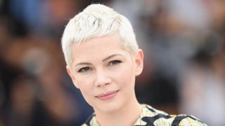 Michelle Williams is pictured with a platinum blonde pixie cut whilst attending The 75th Annual Golden Globe Awards at The Beverly Hilton Hotel on January 7, 2018 in Beverly Hills, California.