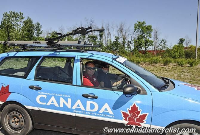 Canadian National coaches Craig Griffin and Denise Kelly were observing through the race