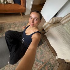 Health writer Georgia Brown trying ten minutes of yoga before bed every evening