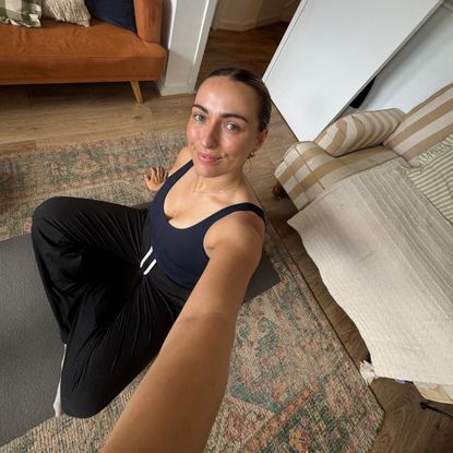 Health writer Georgia Brown trying ten minutes of yoga before bed every evening