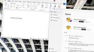 Screenshot of Speechify and Microsoft Word on a PC