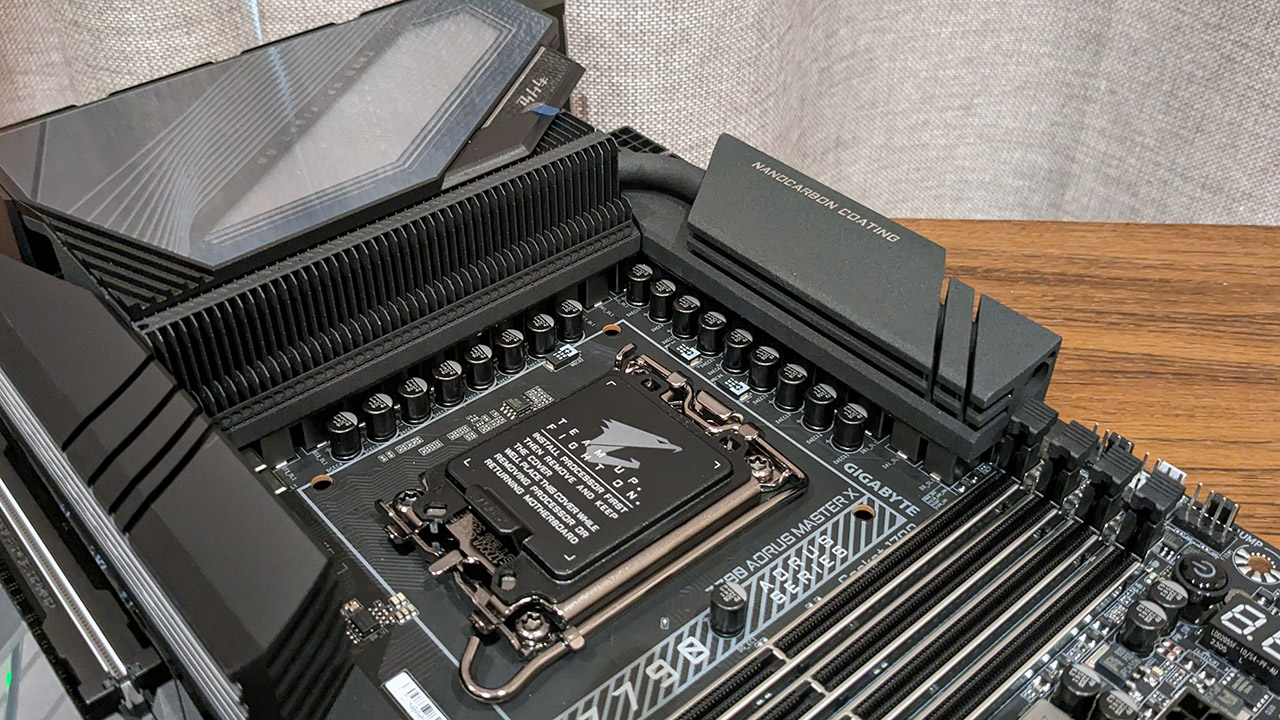 Gigabyte Z790 Aorus Master X socket and VRM area