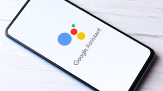 Google Assistant logo on a smartphone screen