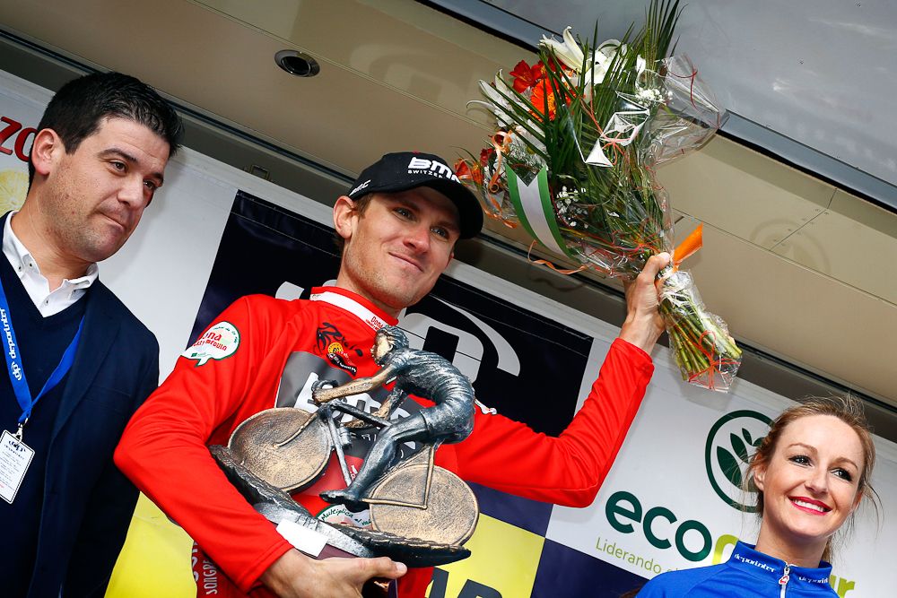 Tejay van Garderen on the stage 3 podium at Ruta del Sol.