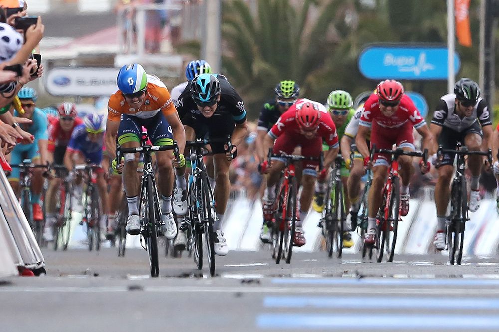 Simon Gerrans powering to the stage win