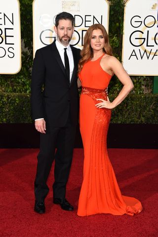 Darren Le Gallo and Amy Adams at the Golden Globes 2016