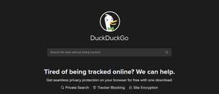 Website screenshot for DuckDuckGo