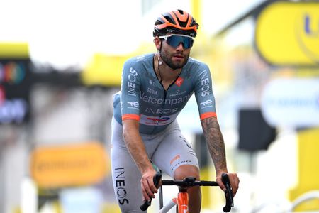 CHALON-SUR-SAONE, FRANCE - JULY 16: Filippo Ganna of Italy and Netcompany INEOS Cycling Team reacts after the 113th Tour de France 2026, Stage 12 a 179.1km stage from Circuit Nevers Magny-Cours to Chalon-sur-Saone / #UCIWT / on July 16, 2026 in Chalon-sur-Saone, France. (Photo by Tim de Waele/Getty Images)