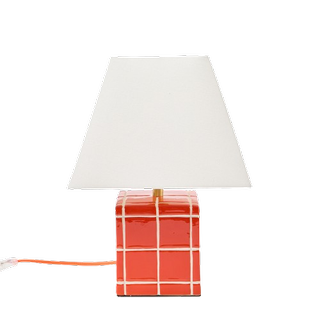 Tuile Red Ceramic Desk & Table Lamp | Oliver Bonas