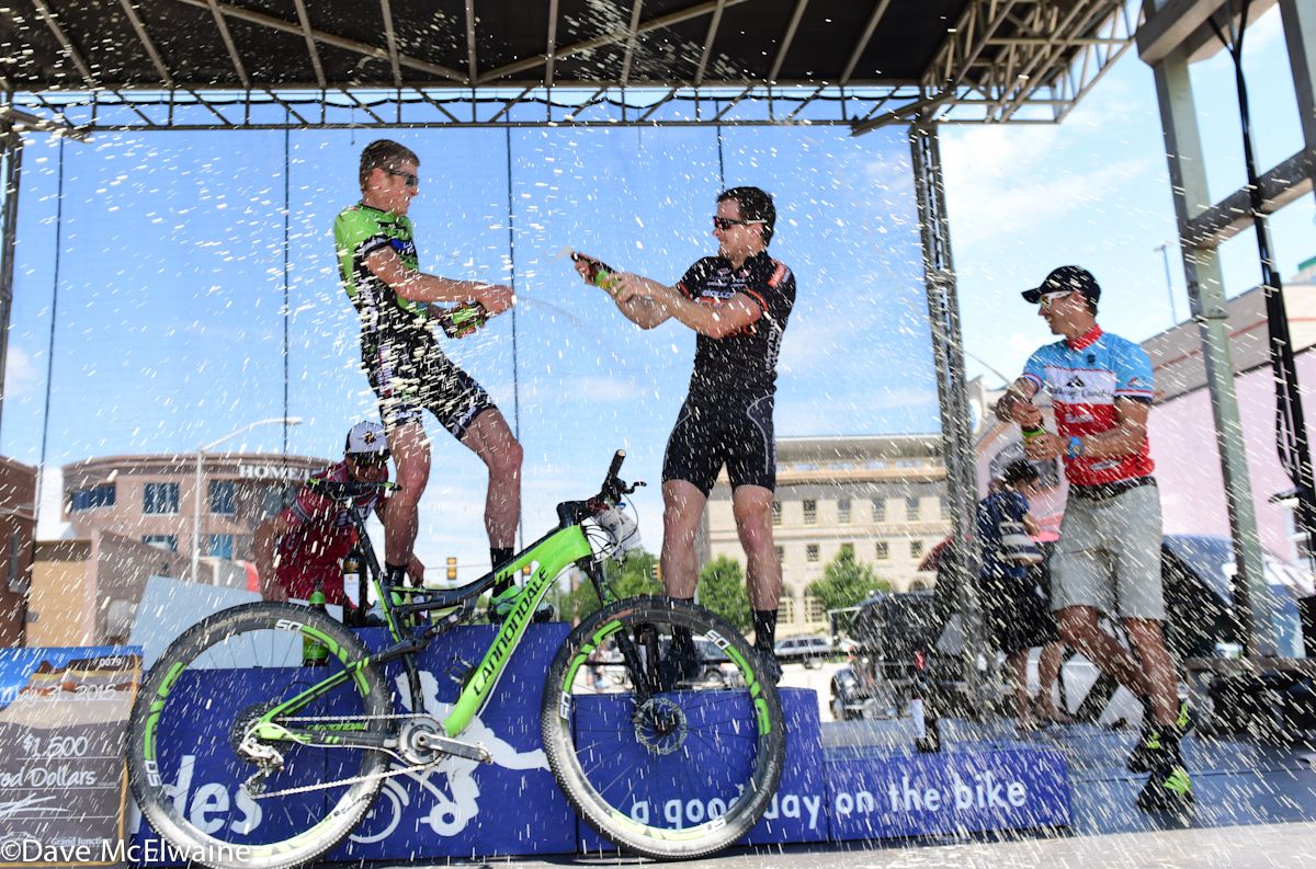 The Pro Men had quite a beer spraying party on the podium