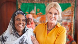 Joanna Lumley with Maryam Hamdani in Zanzibar