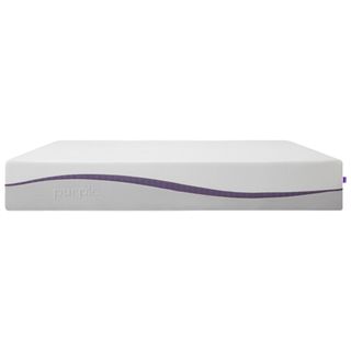 A side view of the Purple Plus Mattress against a white background