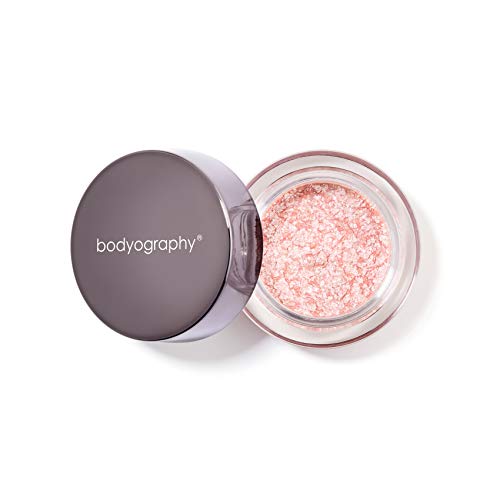 Bodyography Glitter Pigment Eye Shadow | Long Wear Shimmer Eyeshadow | Vegan, Talc &amp;amp; Paraben Free | Cream Powder Formula | Stratus (champagne/pink) 1.5 G