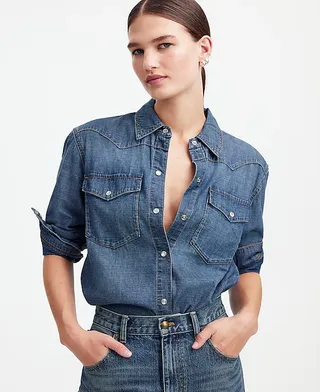 madewell, Denim Western Shirt