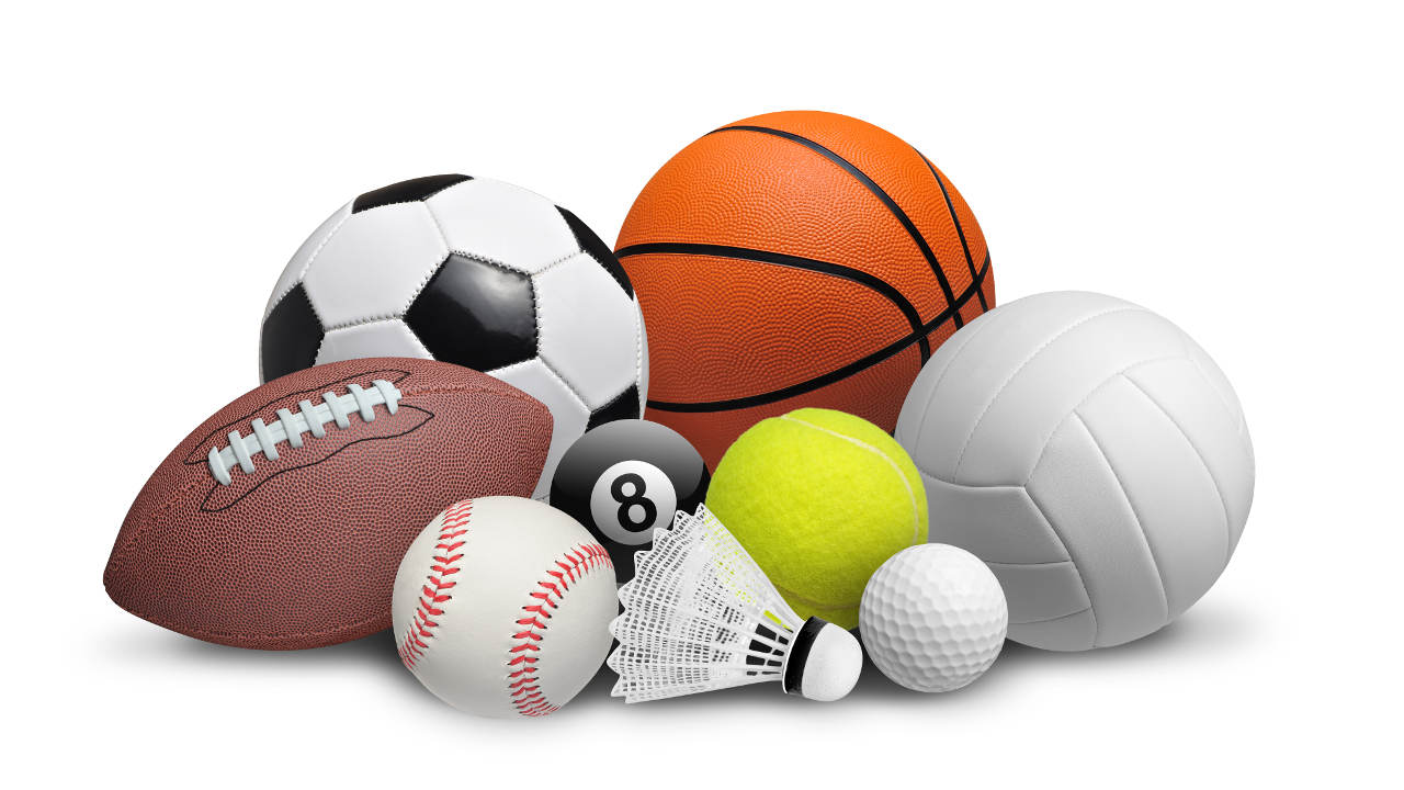Set of sport balls isolated on white background