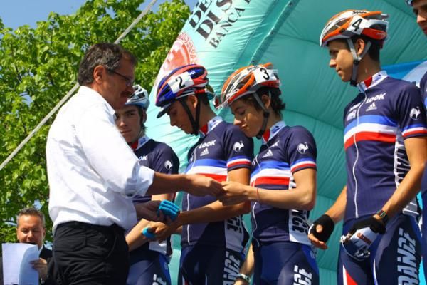 The French team is introduced.