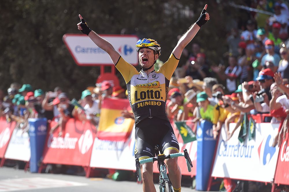 bert-Jan Lindeman wins stage 7 of the 2015 Vuelta a Espana