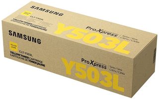 High-capacity toner cartridges are available for the Samsung ProXpress C3060W. This cartridge drops the average cost per page to 13 cents.