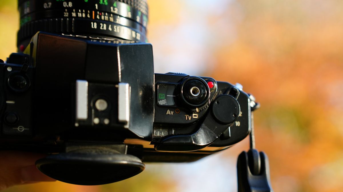 The Canon A-1 film camera