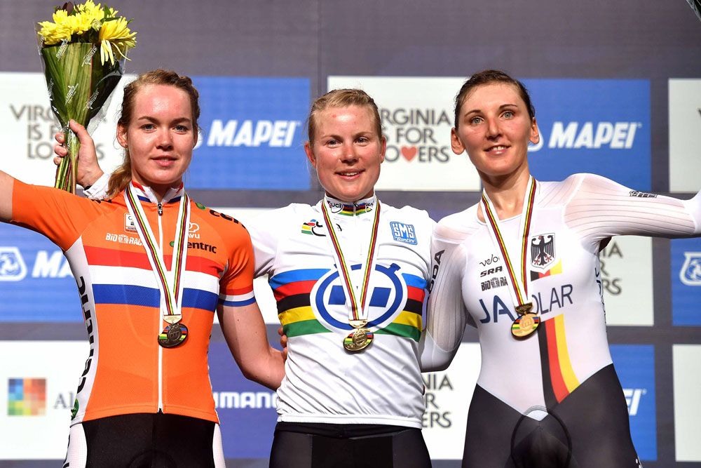Women's elite TT World Championship podium