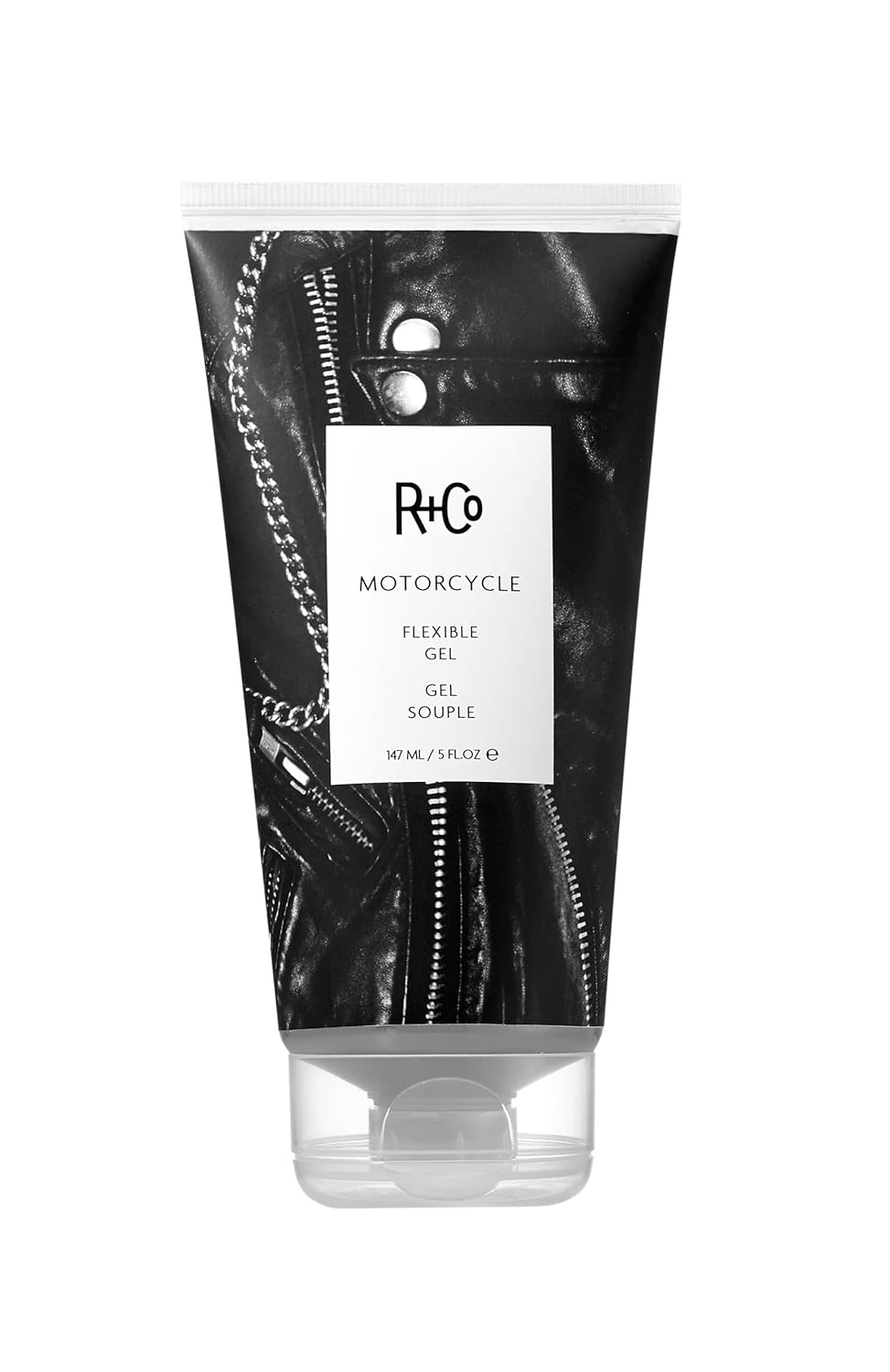R+co Motorcycle Flexible Gel - Hybrid Styling Gel With Flexible Hold &amp;amp; Wax-Like Shine - Heat Protectant, Volumizing Gel for Texture, Natural Finish &amp;amp; All Hair Types - Vegan &amp;amp; Sulfate-Free - 5 Oz