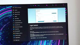 The new PowerToys Light Switch feature