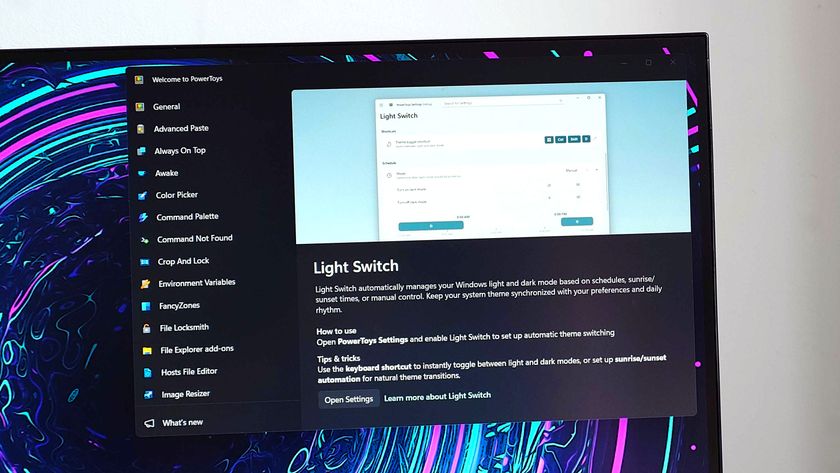 The new PowerToys Light Switch feature