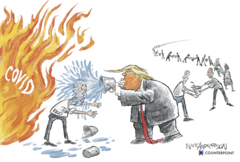 Political Cartoon U.S. Trump Fauci coronavirus | The Week