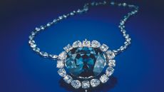 A photograph shows the Hope diamond, taken from India in the 1600s. New evidence suggests this diamond originated hundreds of miles below Earth's crust.