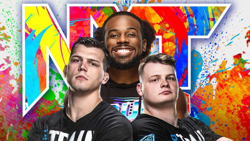 (Clockwise) Julius Creed.  Austin Creed and Brutus Creed on the back of WWE NXT 2.0.
