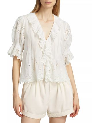 DÔEN, Henri Voile Eyelet Top