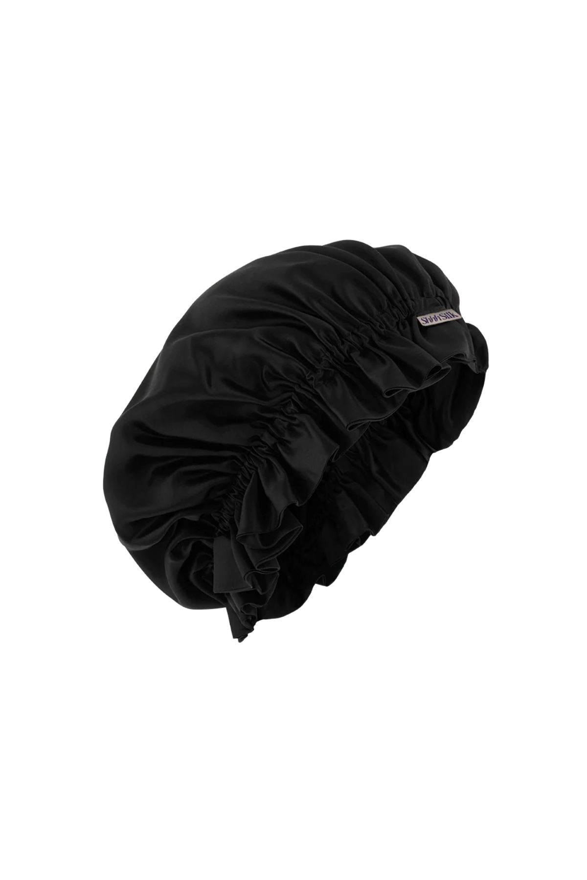 Shhh Silk Black Silk Sleep Bonnet