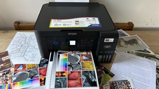 Epson EcoTank ET-2850 ink tank printer during our testing process