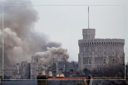 Windsor Castle on fire in 1992