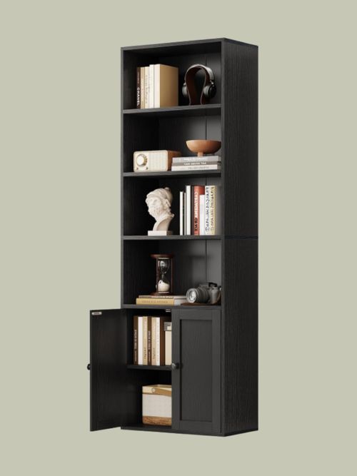 Coleshome 6-Tier Bookcase With Doors