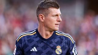 Toni Kroos in action for Real Madrid against Granada in May 2024.
