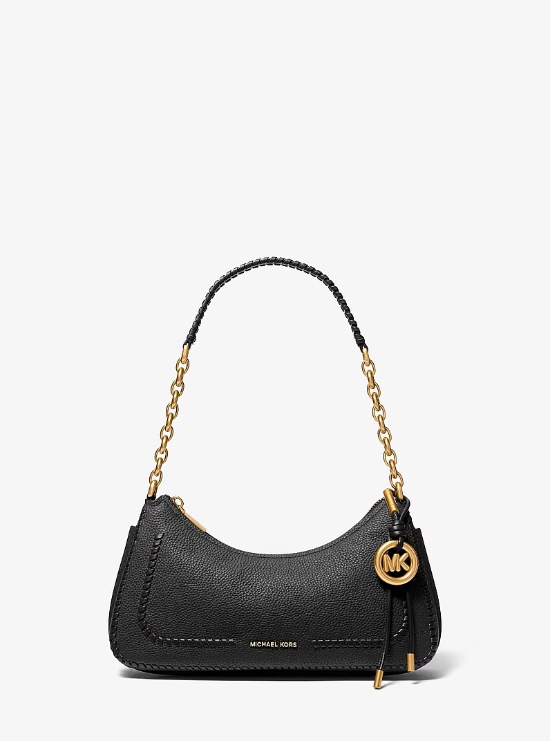 Michael Kors, Nolita Medium Whipstitched Pebbled Leather Chain Pochette