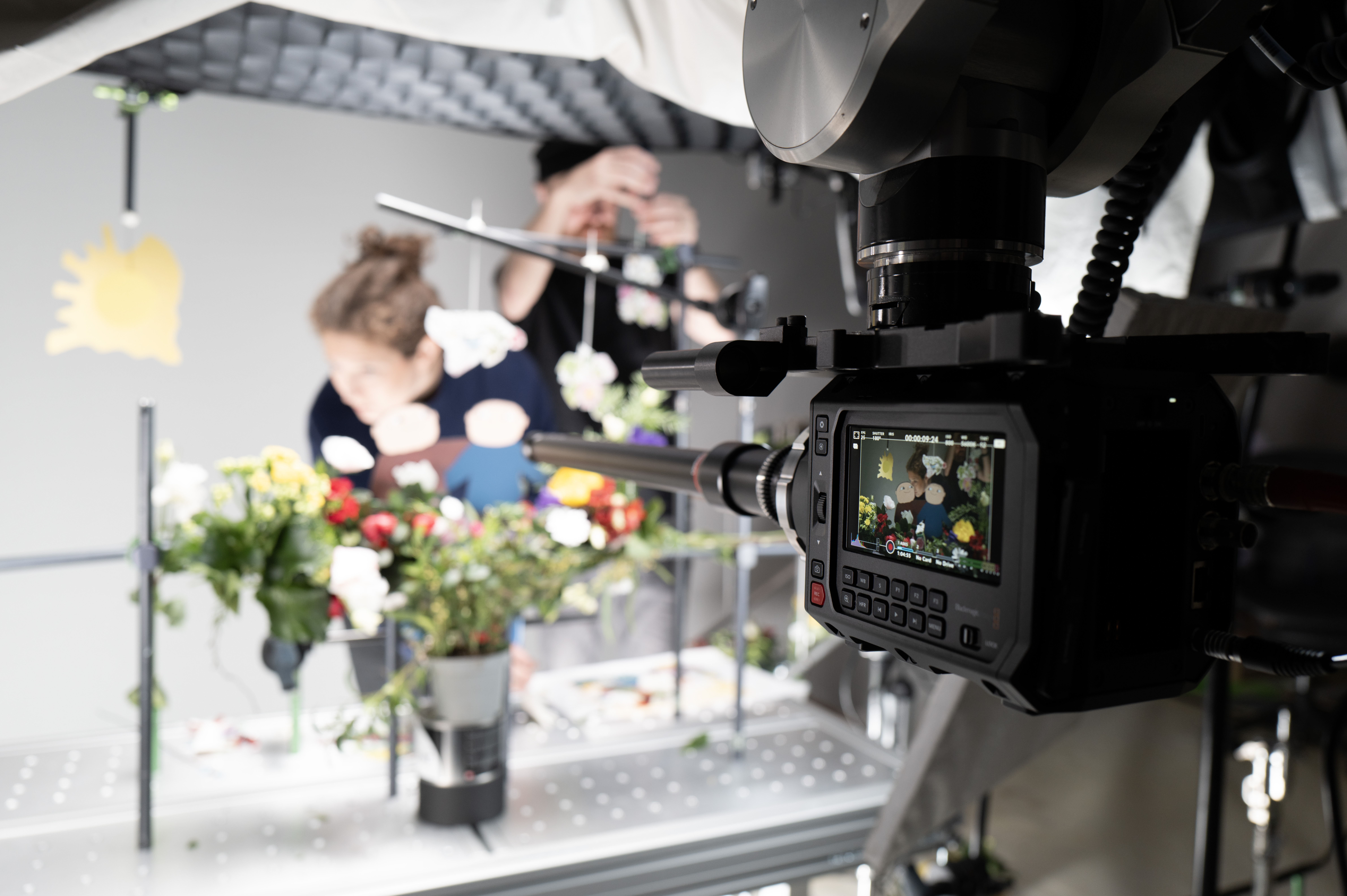 Card cutout boys in an animated short film