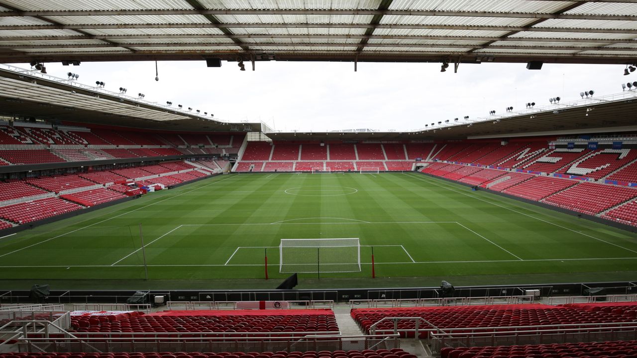 General view of inside Riverside Stadium in Middlesborough