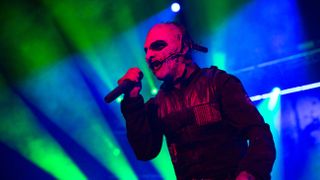 A picture of Corey Taylor performing live
