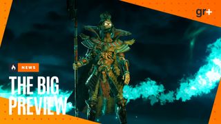 A screenshot of Total War: Warhammer 3 labelled with Cover Story: The Big Preview