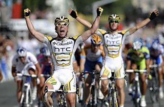 Columbia-HTC goes one-two with Mark Cavendish and Mark Renshaw.