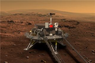 Artist's illustration of China's first Mars rover.