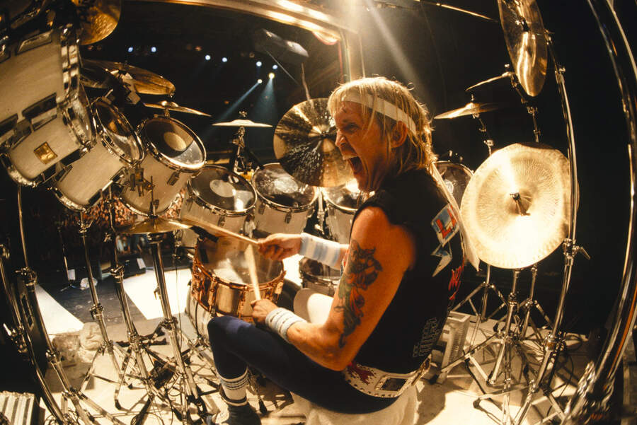 Nicko McBrain onstage