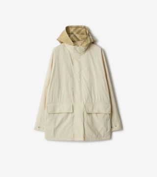 Check Hood Nylon Jacket in Soap - Women | Burberry® Official