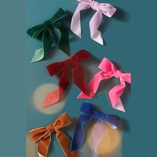 Velvet Bow Clip-On Ornaments