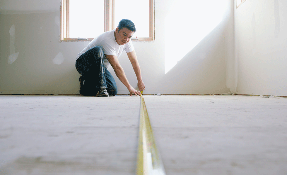 measuring the floor