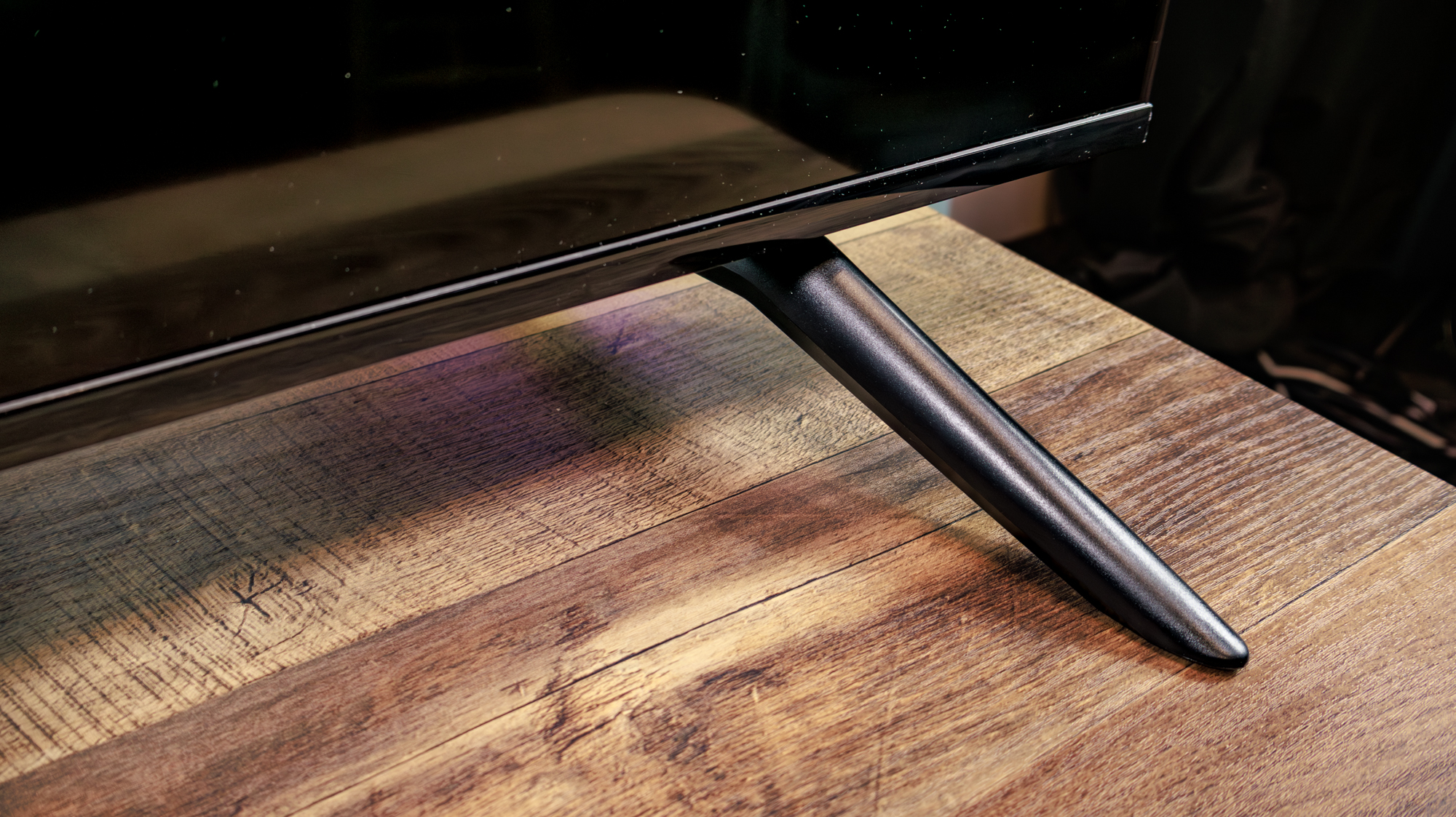 The foot of a Roku 65-inch Class Select Series 4K QLED (2026) TV