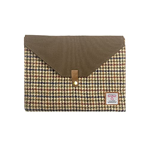 Harris Tweed Laptop Sleeve Bag Compatible With Macbook Air/pro 12-13 Inch Notebook,briefcase Men's Business A4 Liner Bag (no.614 Houndstooth)
